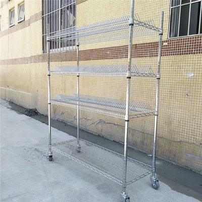 Chrome Plated Smt Reel Trolley Carbon Steel Esd Pcb Magazine Rack